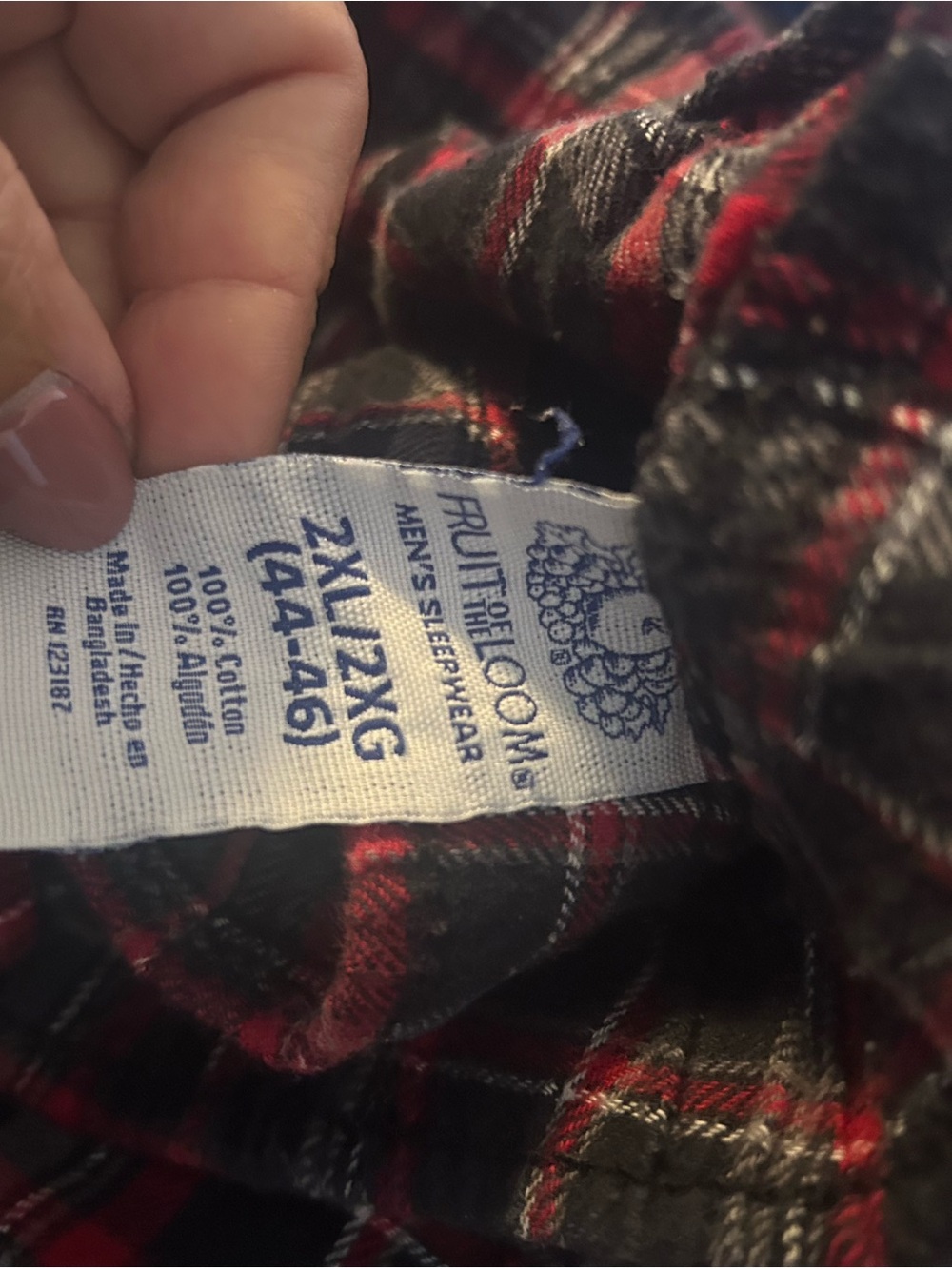 Mixed Plaid Flannel Lounge Pants - Assorted Colors size XL - Picture 10 of 11